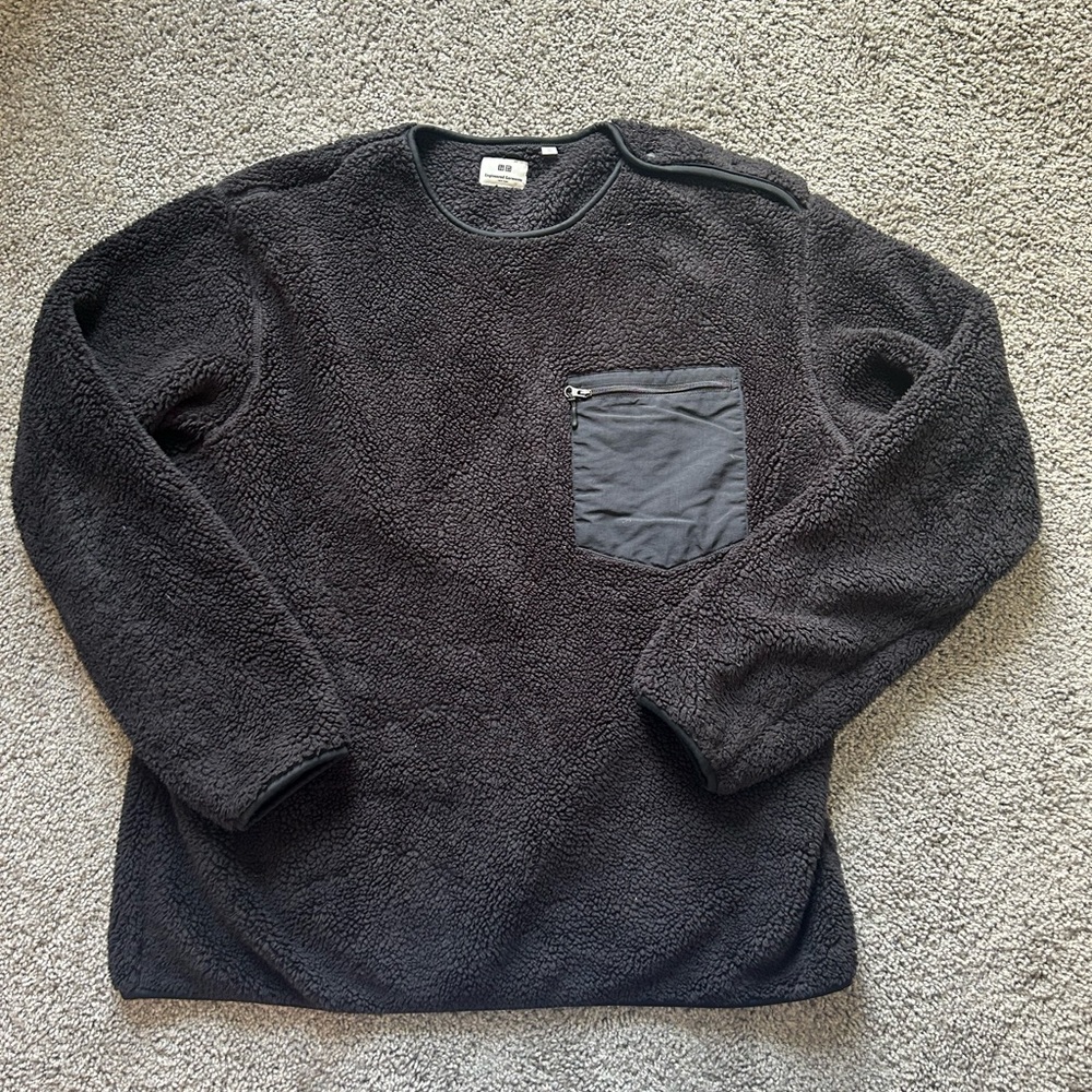 Fleece Pullover with Buttoned Neck